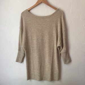 MICHAEL STARS speck cream dolman tunic sweater XS